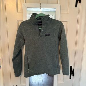 Patagonia Gray Snap-T Pullover Fleece Jacket